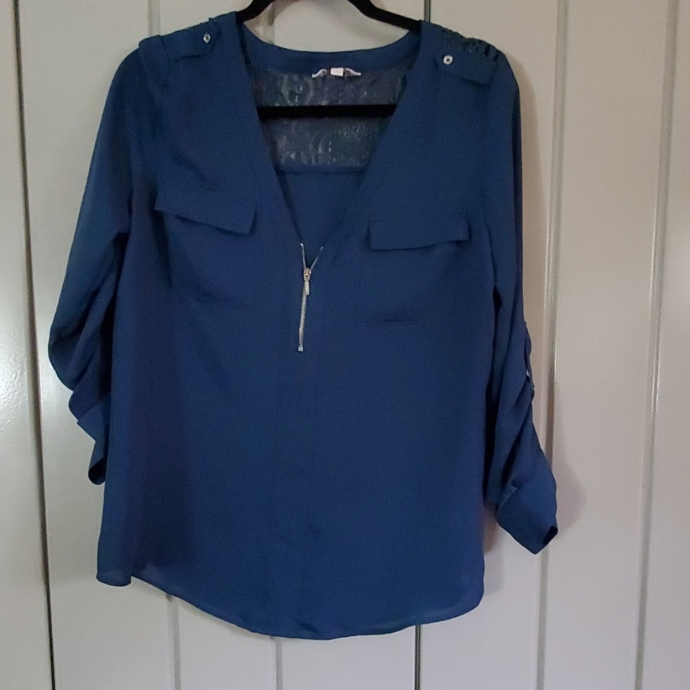 Candies Teal Zip Top Size Large